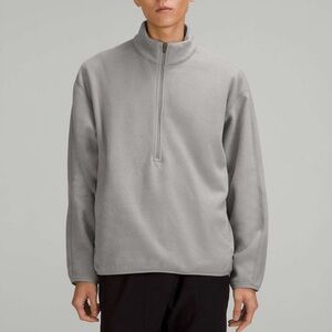 Lululemon Oversized-Fit Fleece Half Zip in Gull Grey, Size Small